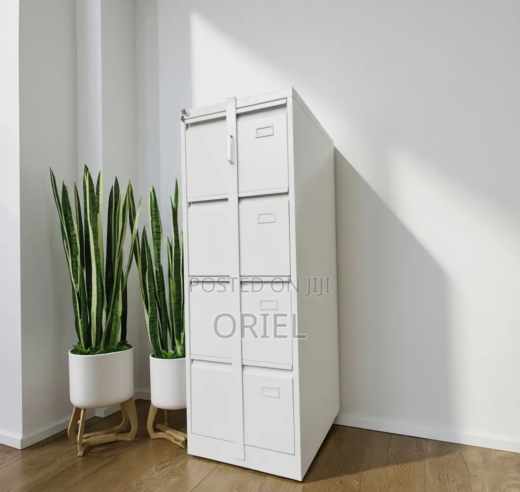 Office Cabinet : 4-Drawer Office Cabinet With Security Locking Bar