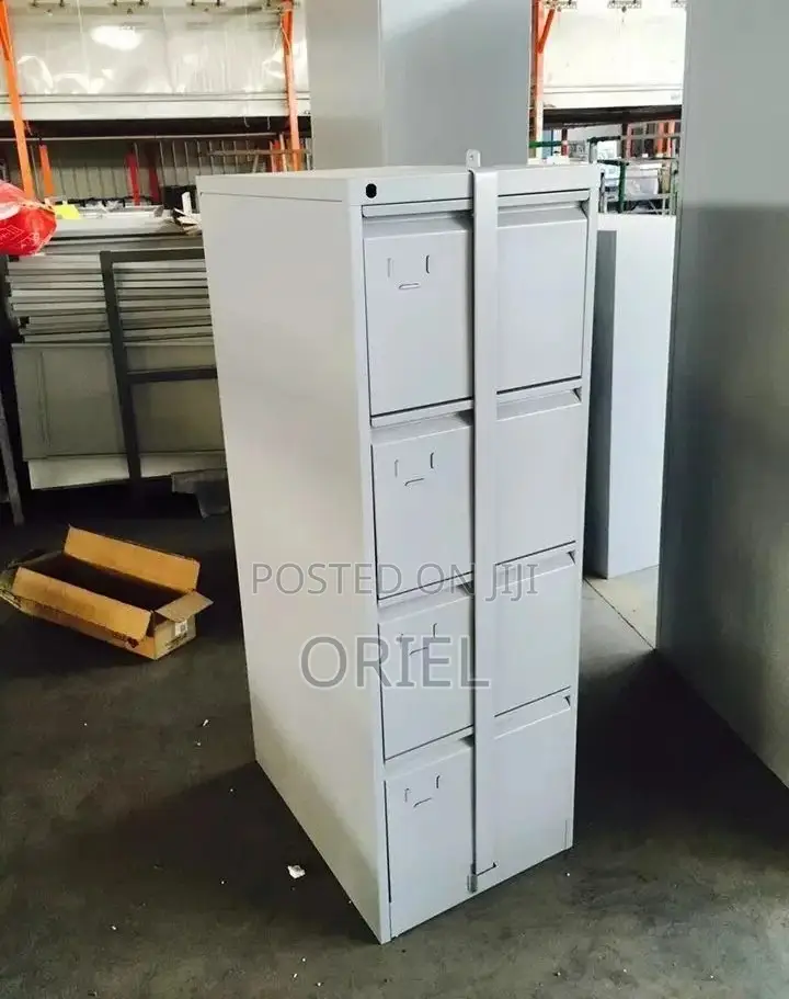 Office Cabinet : 4-Drawer Office Cabinet With Security Locking Bar