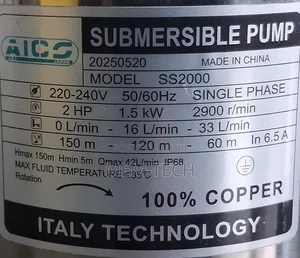 Aico 2hp Submersible Water Pump/150meter Head Submersible Pump