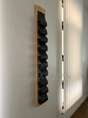 Leather / Wood Wine Rack (Holds 10)