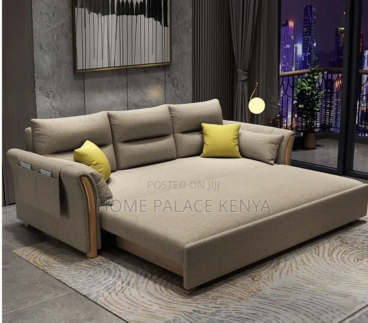 Sofa Bed: Expandable Fabric Upholstered Sofa Bed Armchair