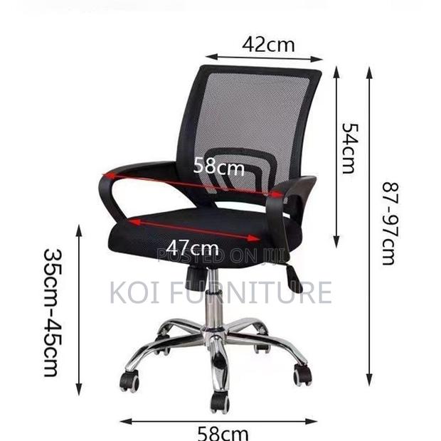 Office Chairs; Mesh Ergonomic Swivel Office Productivity Chairs - thumbnail 3