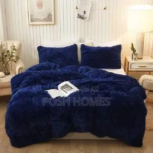 Plush Velvet Brown Duvet Set