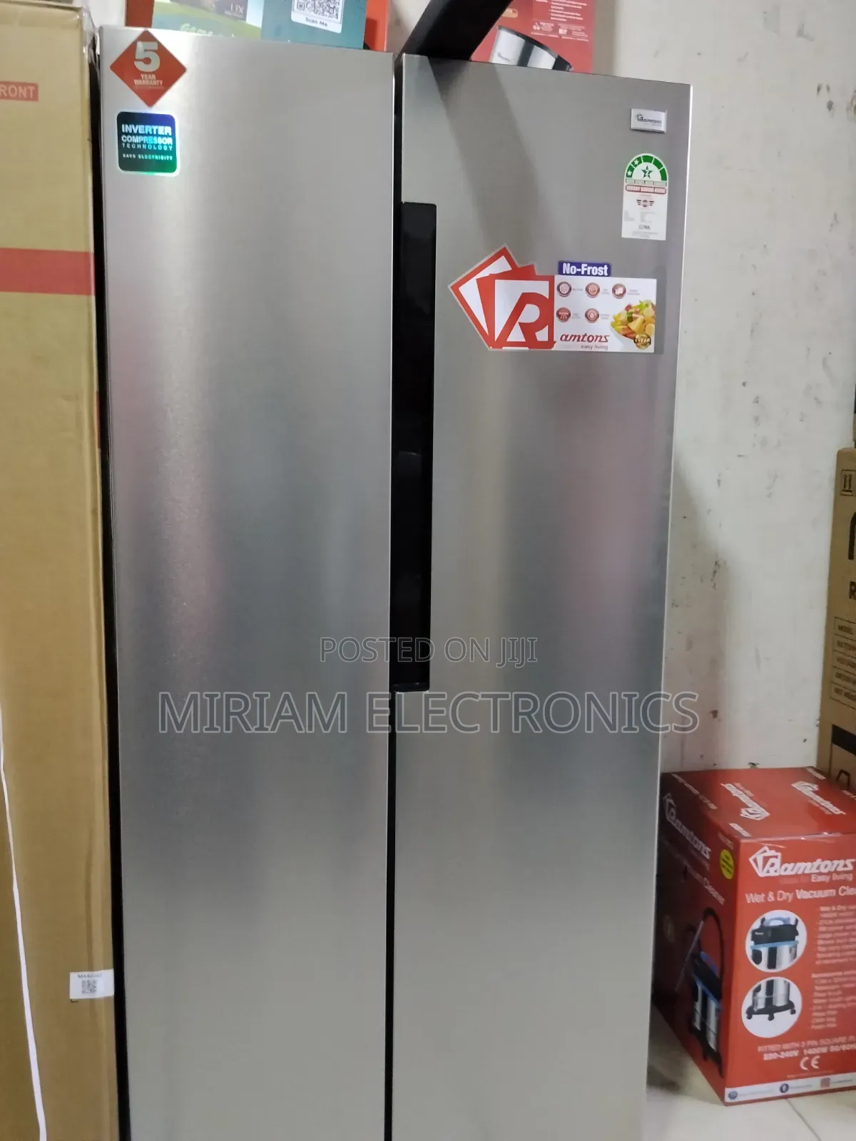 Rf/319- 430 Liters Side by Side Led No Frost Fridge (1yr Wrty)