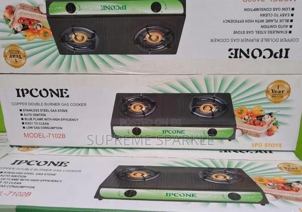 Ipcone Stainless Steel Double Burner Gas Cooker.