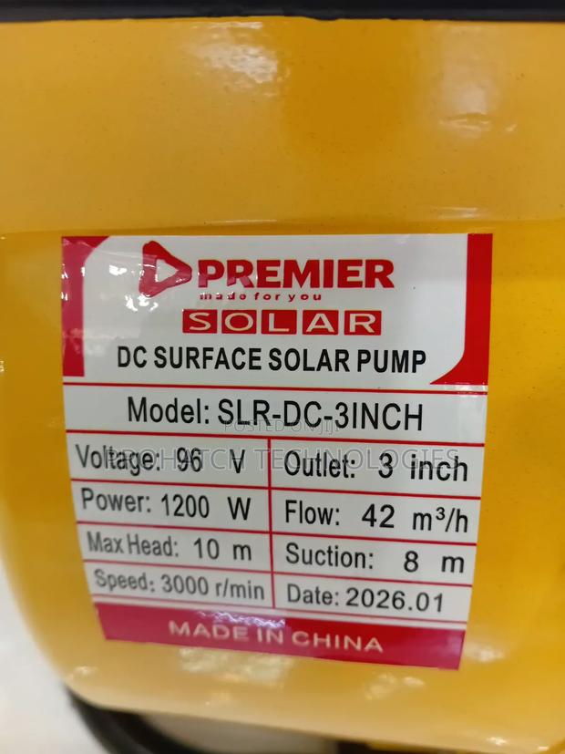 Premier 3" Brushless Solar Surface Pump 1200w - thumbnail 3