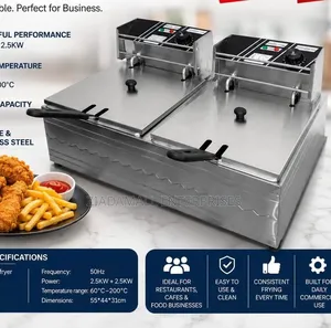 Premier Double Deep Fryer,Professional Frying Power in One Compac