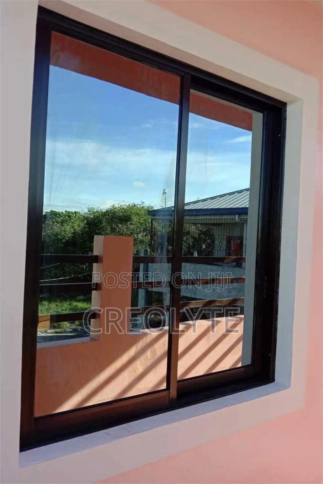 Dark Brown Aluminium Sliding Window | Clear Glass | Residential