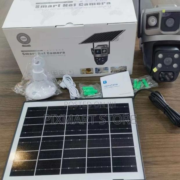 Dual Lens Solar PTZ Security Camera 4g V380 Pro