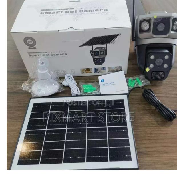 360° Solar PTZ Camera With Full Color Night Vision - 4g, CCTV