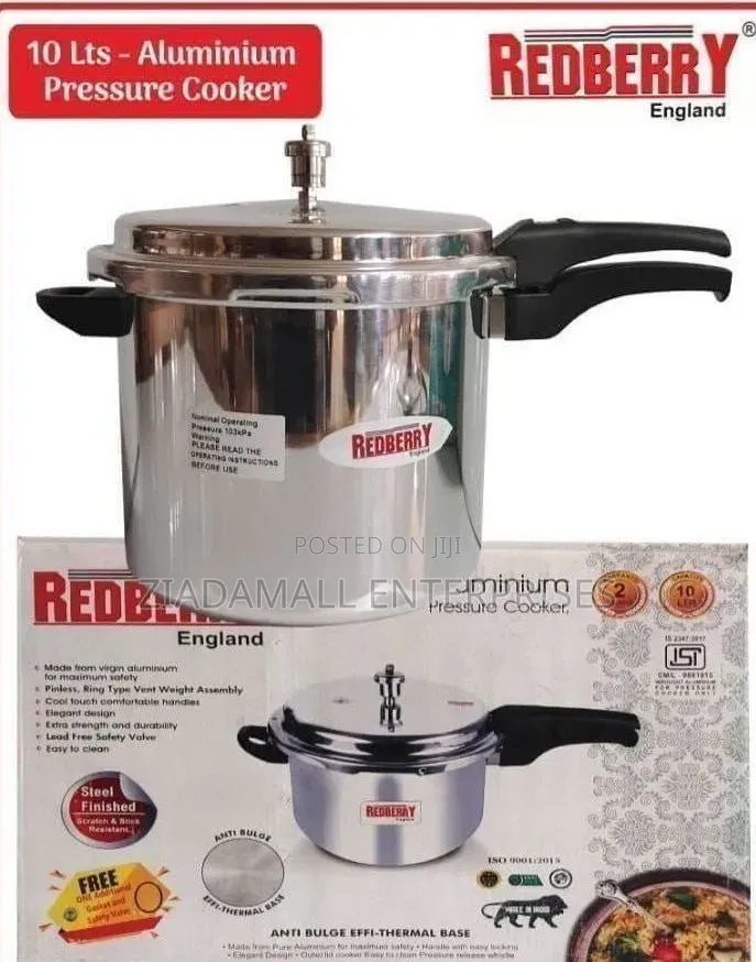 Redberry Premium 10-Litre Pressure Cooker 10 Litres