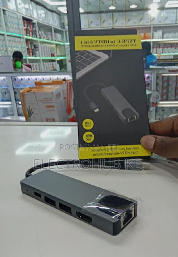 5 in 1 Usb C Docking Hub Hdmi Ethernet Adapter