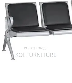 Benches; Leather Padded Three Seaters Reception Office Benches
