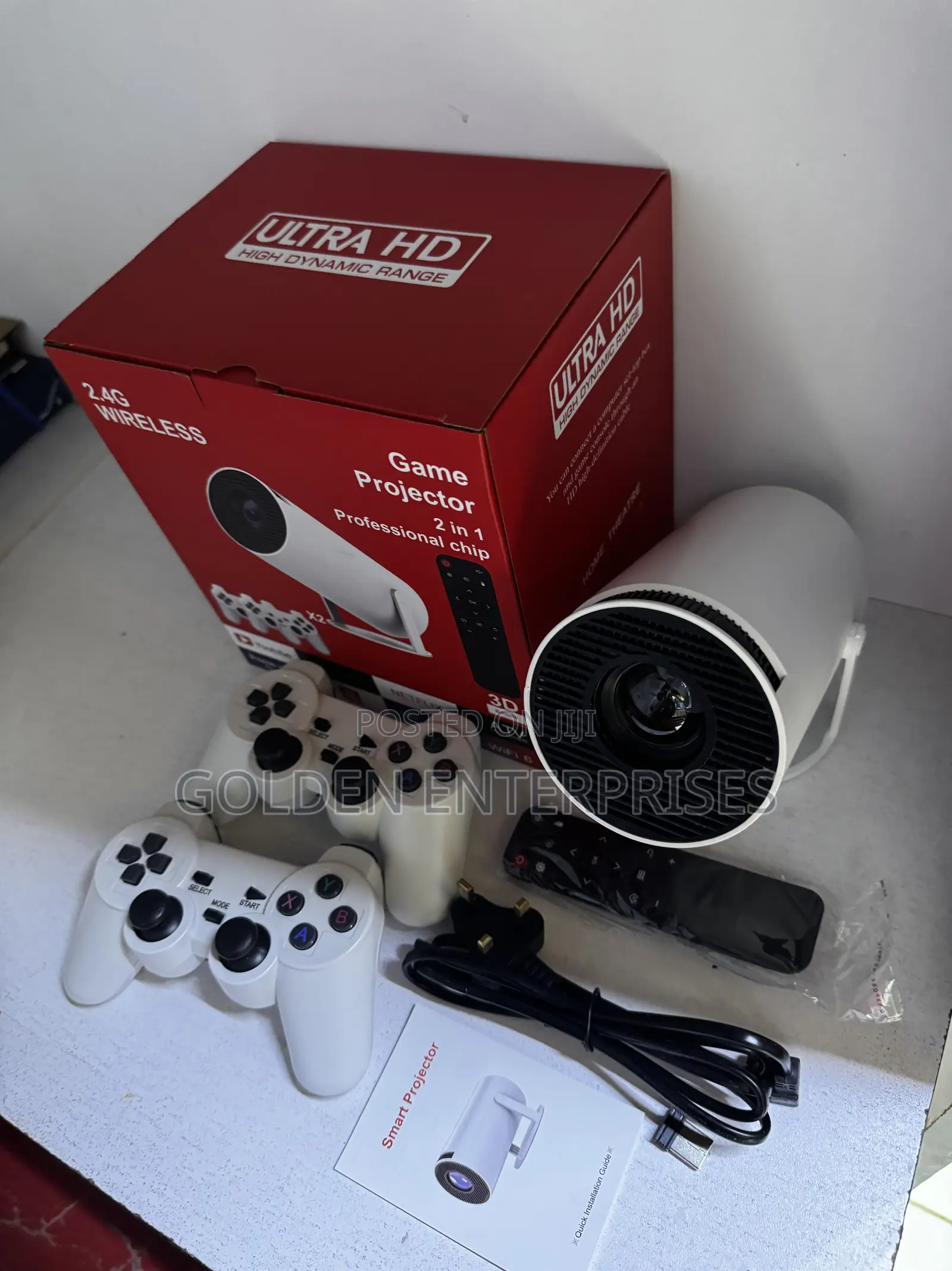 2 in 1 Wireless Game Projector – 3d Gaming + Smart Streaming