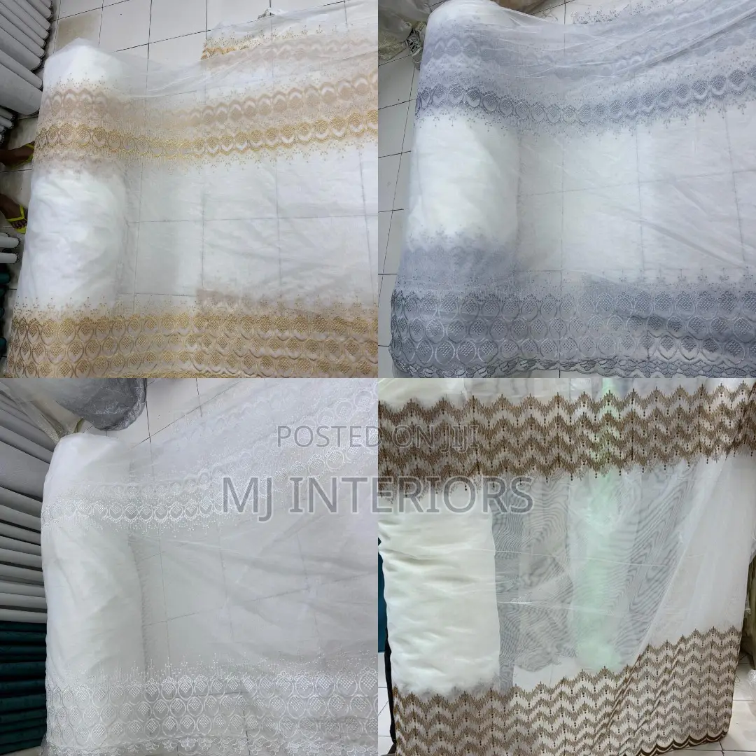 Imported White Voile Curtains With Elegant Flowing Fabric