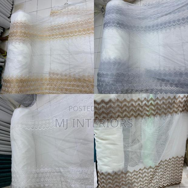 Imported White Voile Curtains With Elegant Flowing Fabric - main view