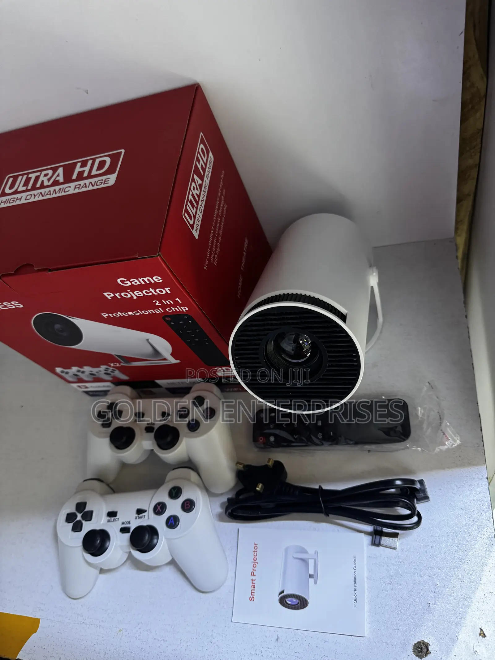 2-in-1 Smart Gaming Projector With Dual Wireless Controllers