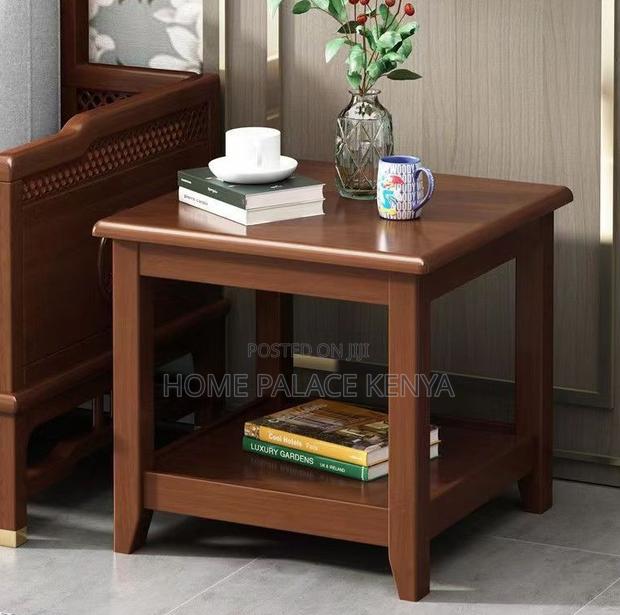 Side Table: Mahogany Chinese Style Square Solid Wood Coffee Table