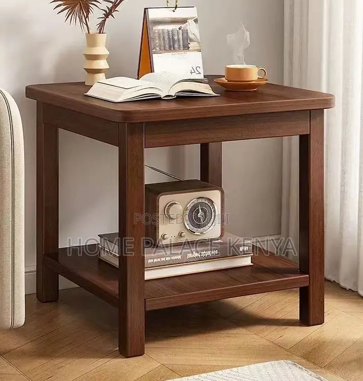 Side Table: Mahogany Chinese Style Square Solid Wood Coffee Table