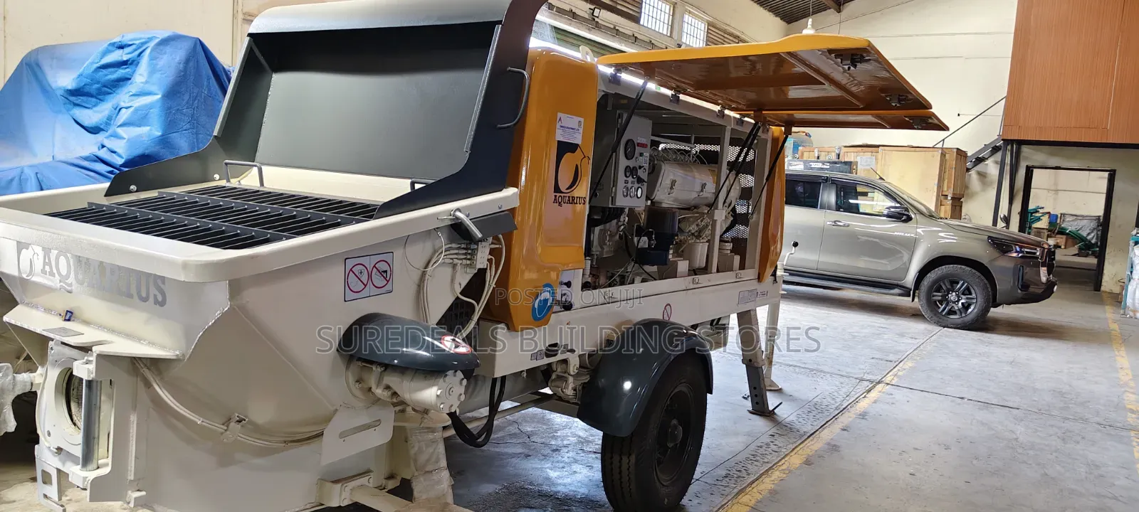 Stationary Concrete Pump With 100mtrs Pipeline