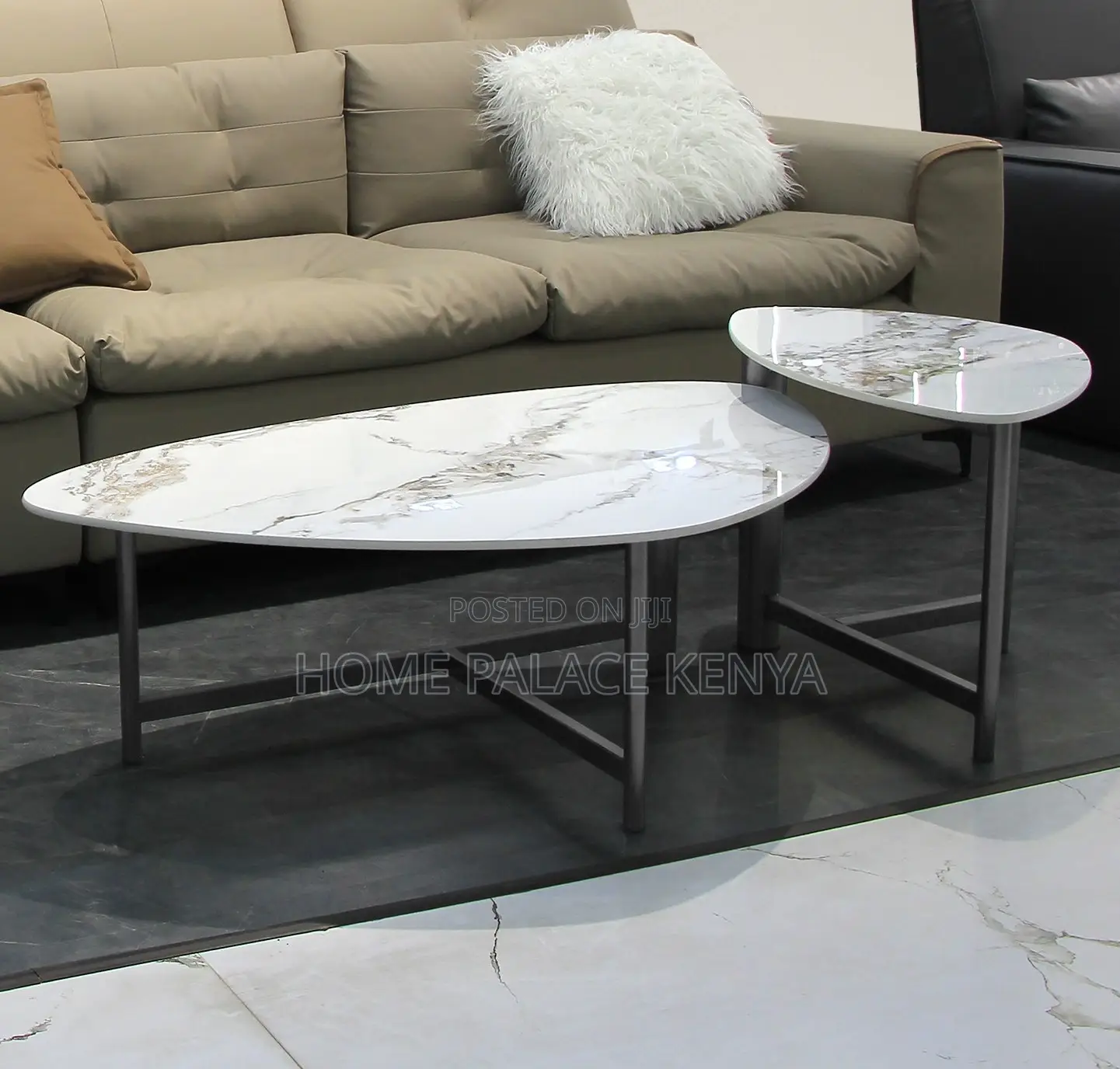 Centre Table: Luxury Stone Top Coffee Table in Italian Style