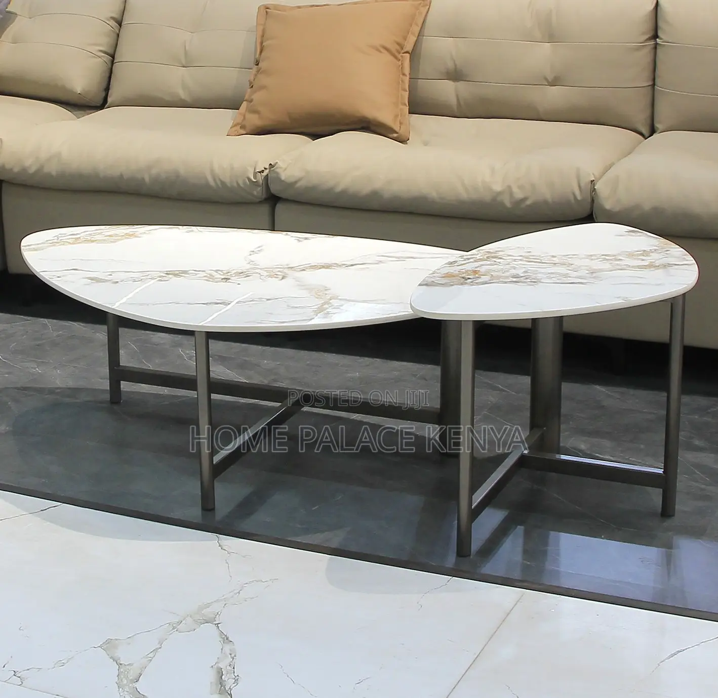 Centre Table: Luxury Stone Top Coffee Table in Italian Style