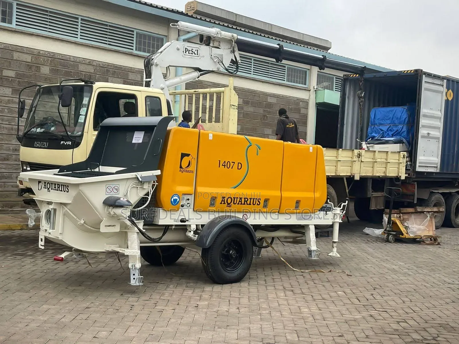 Aquarius 1407d Stationary Diesel Concrete Pump.