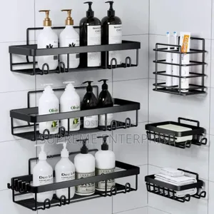 6 Pieces Bathroom Shower Organizers With Detachable Soap Caddy,