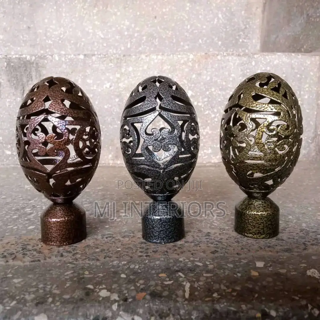 Durable Metal Curtain Rods End Flowers Jua Kali Made Affordable