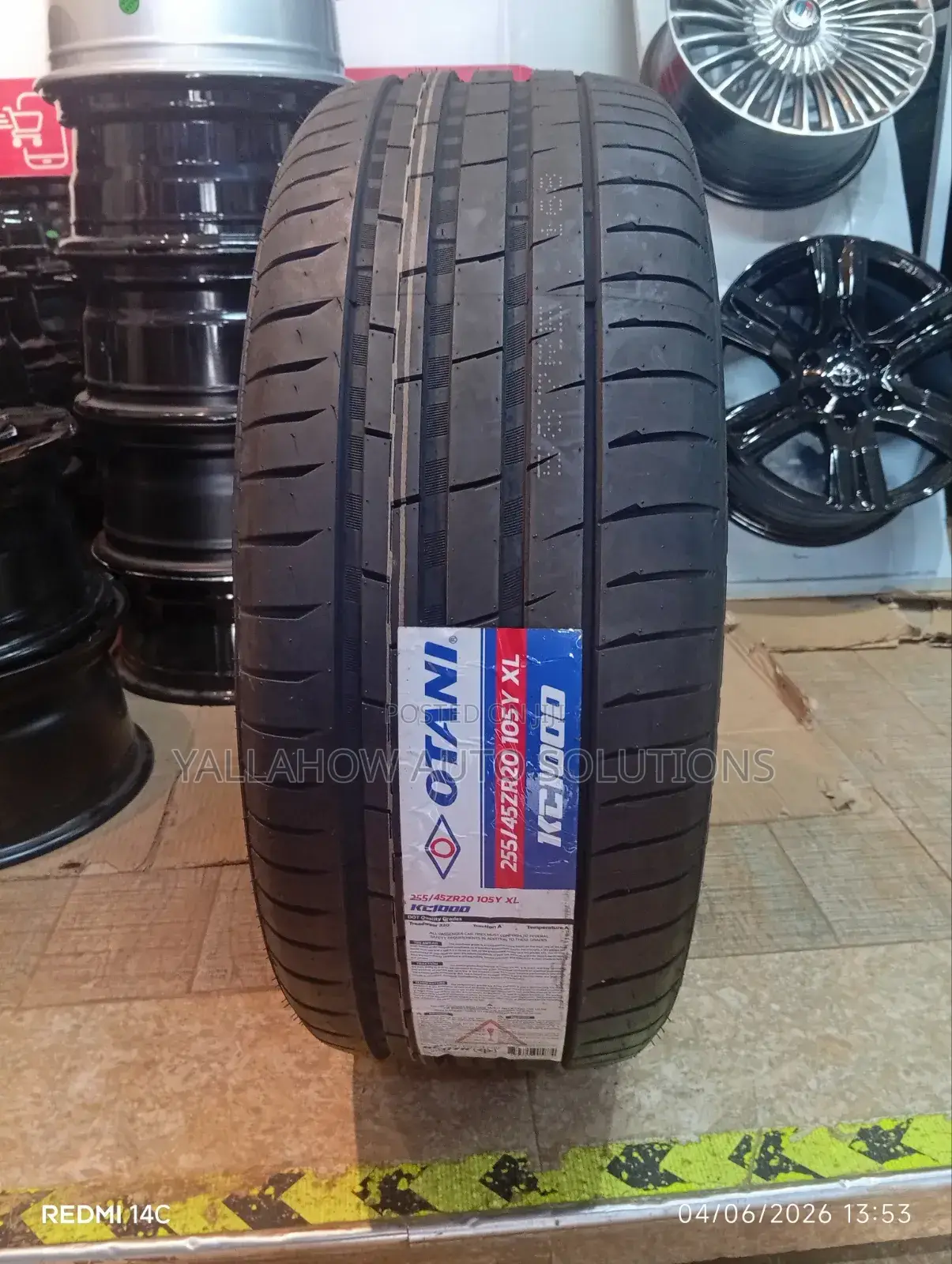 Otani 255/45r20 Tire - Kc2000 Ultra High Performance Radial