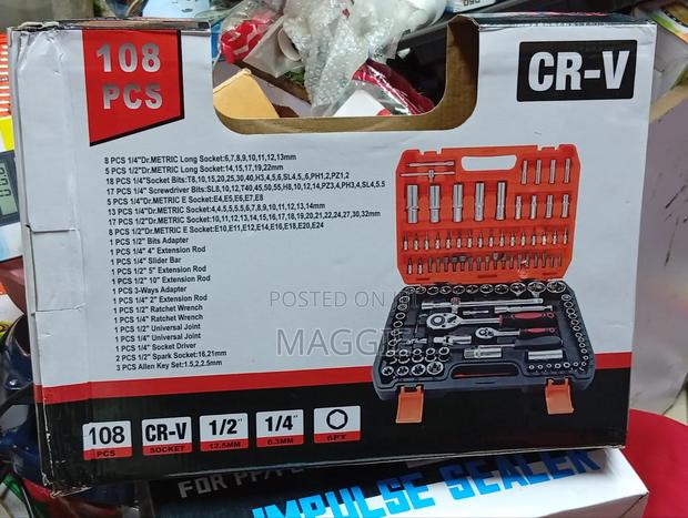 108 PCS 1/4"-1/2 " Dr Socket Set - thumbnail 2