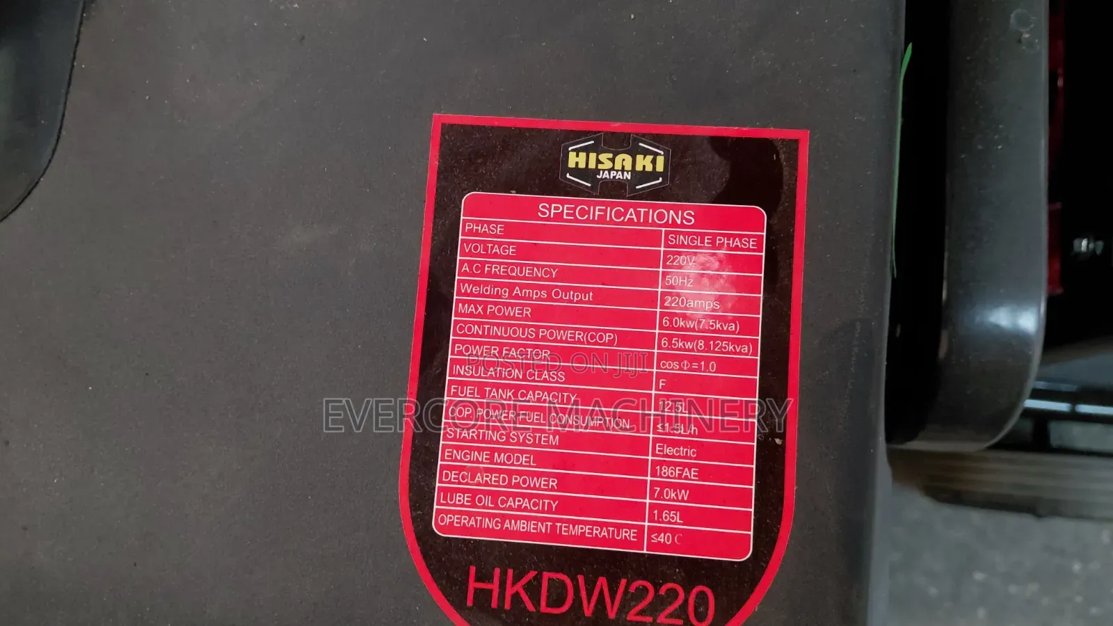 Hisaki 220amps Diesel Welding Generator
