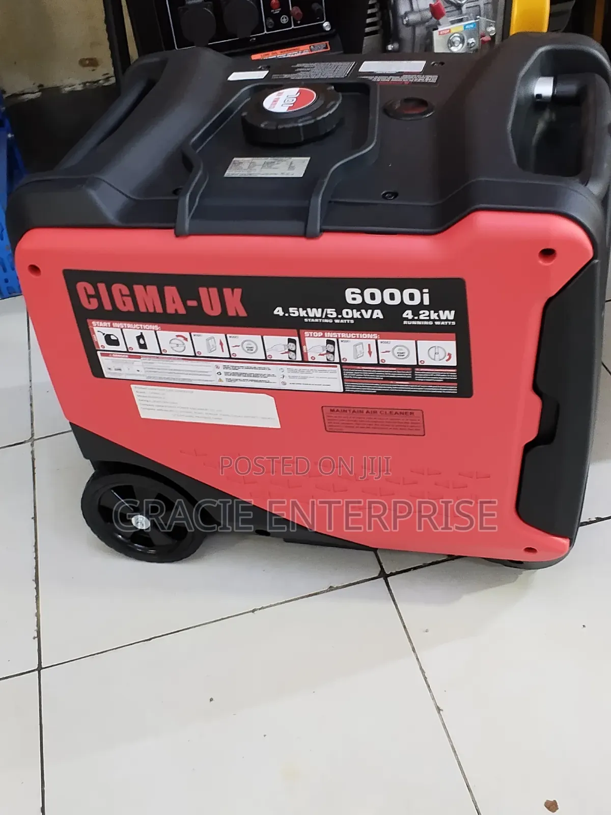 Cigma-Uk 6000i Petrol Inverter Silent Generator.