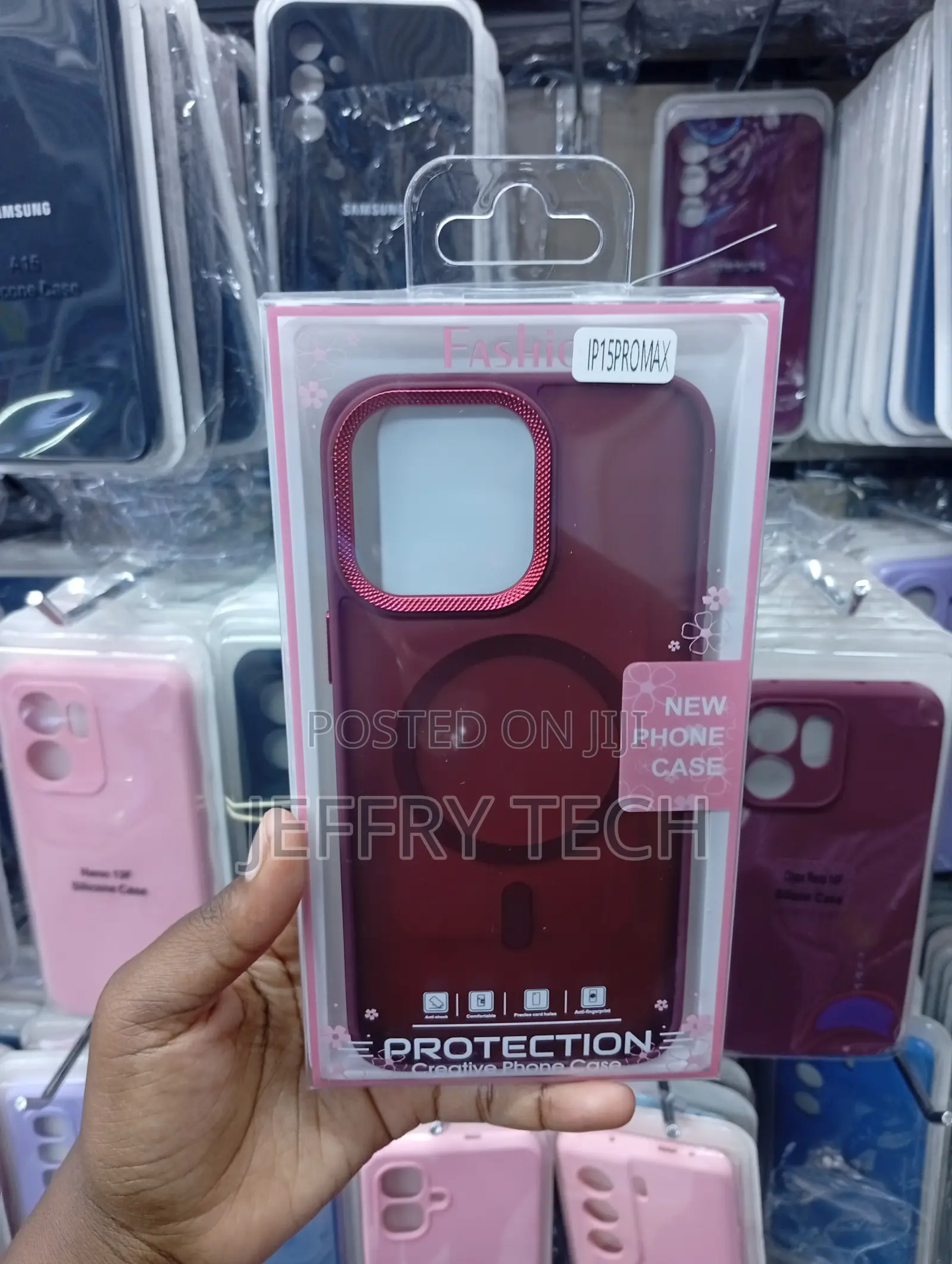 iPhone 15 Pro Max Glossy Red Camera Bezel Cover