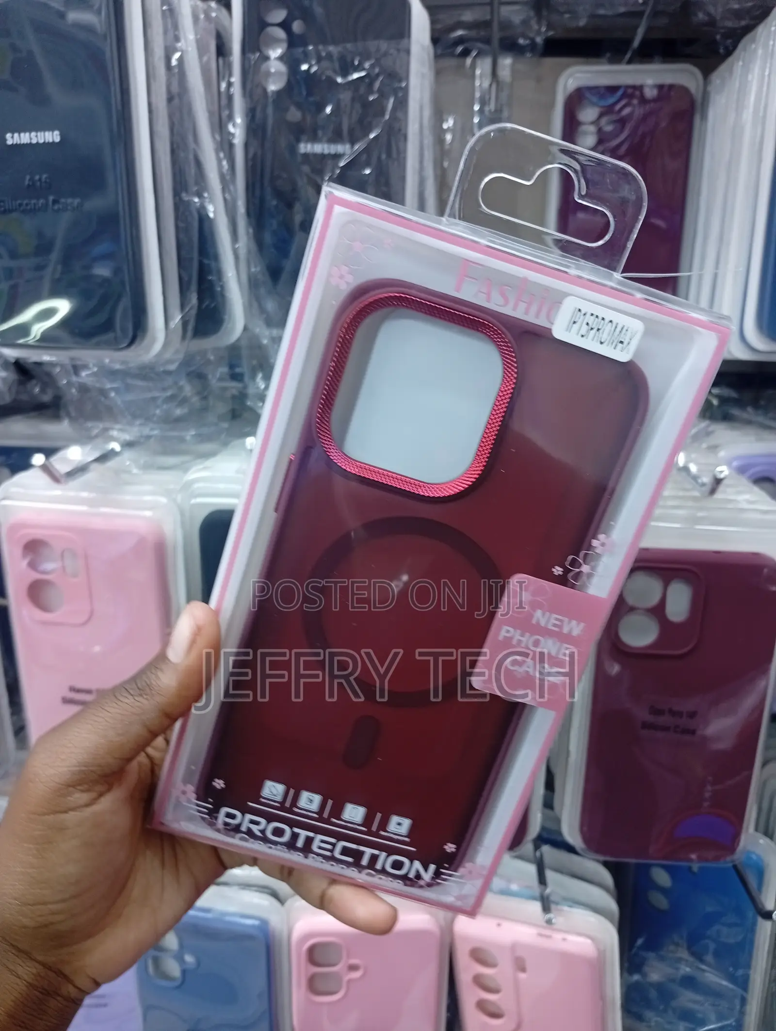 iPhone 15 Pro Max Glossy Red Camera Bezel Cover
