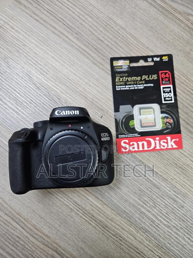 Canon 4000d (Body) With 64gb Card