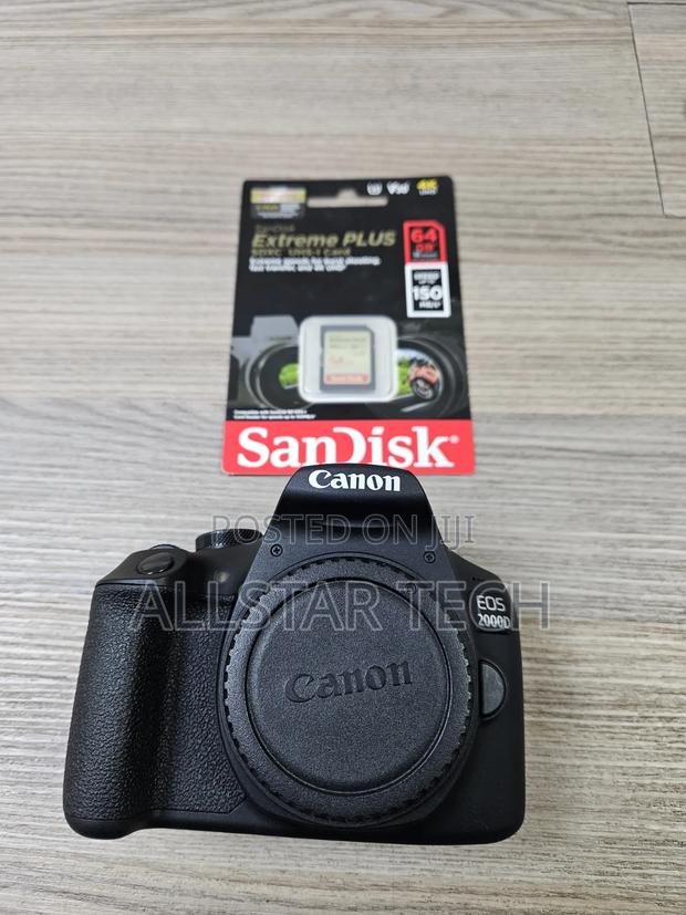 Canon Eos 2000d (Body) With 64gb Card