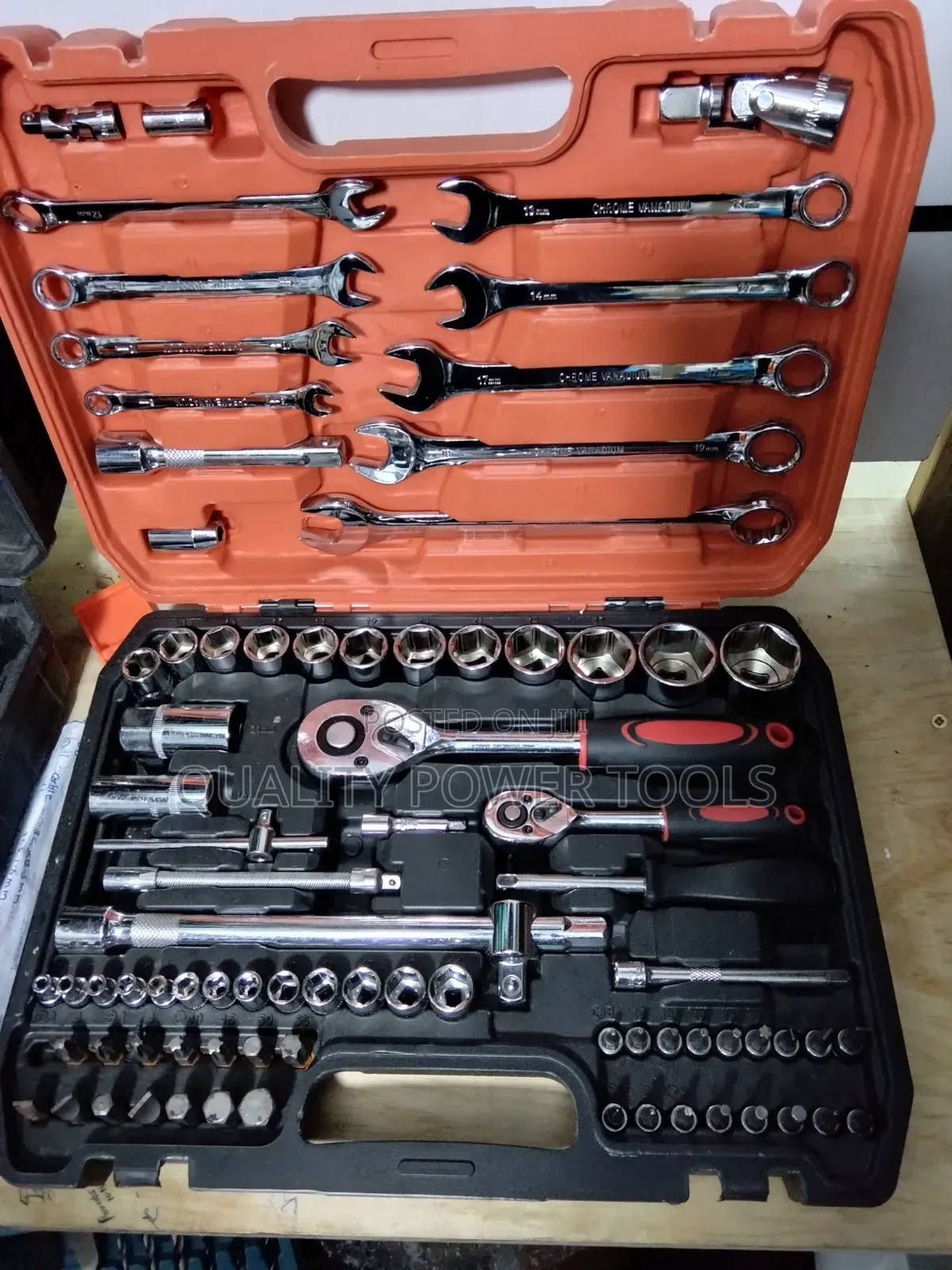 Multifunction Chrome Vanadium Spanner Socket Box Tool Kit