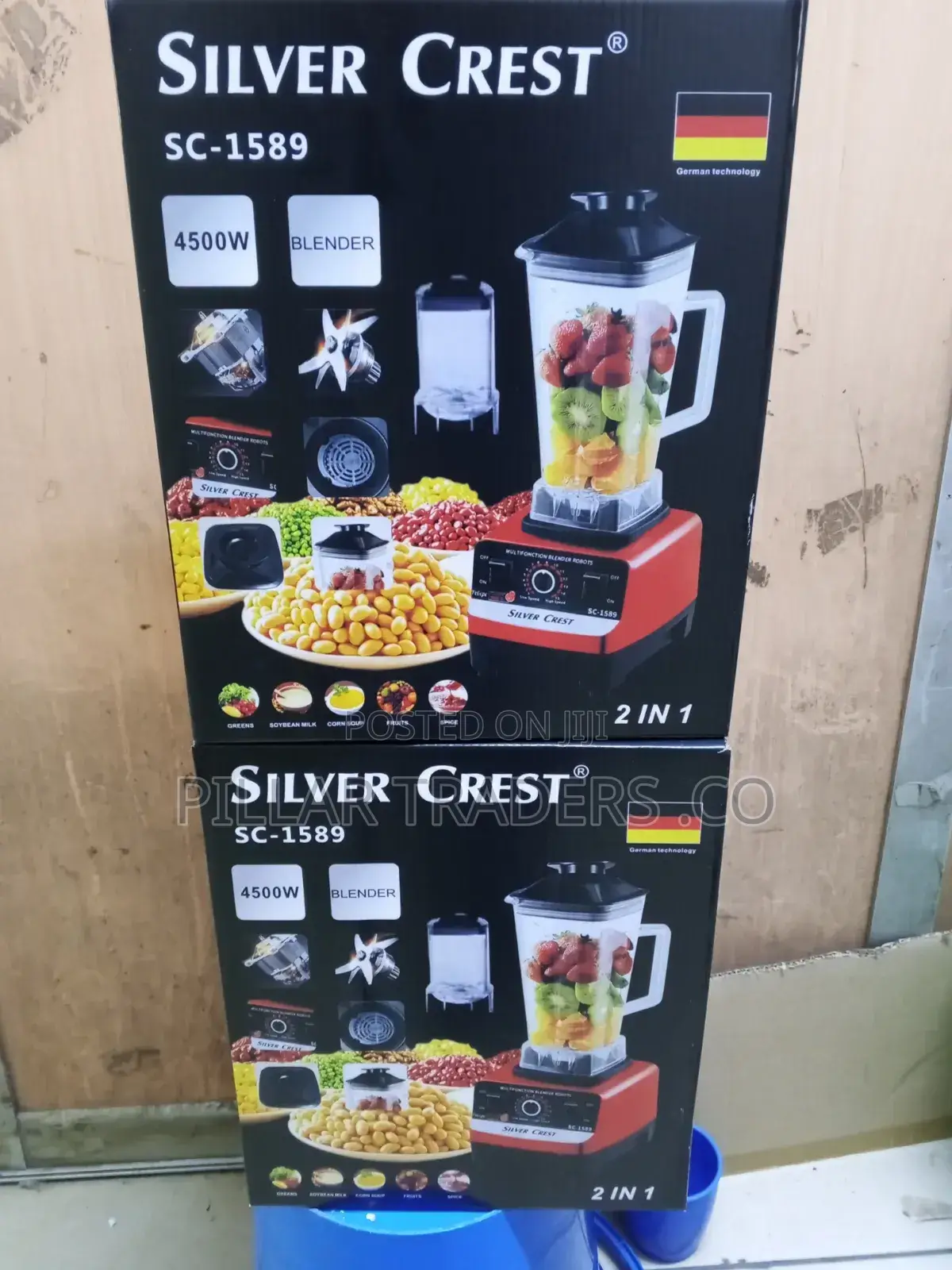 Silver Crest Sc-1589 Commercial Blender 2-in-1 – 4500w Heavy Duty