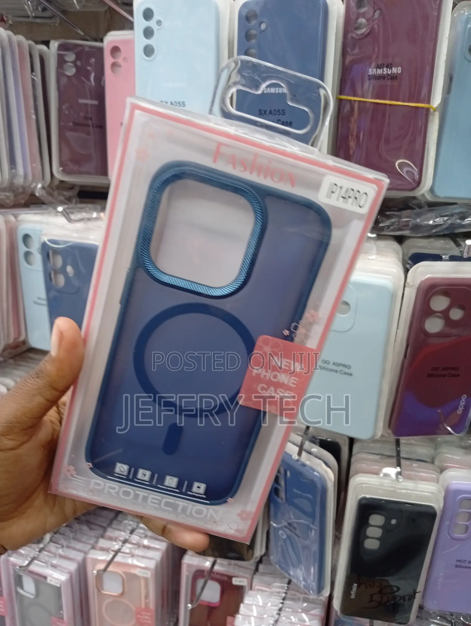 iPhone 14 Pro Matte Blue Finish Fashion Protection Case