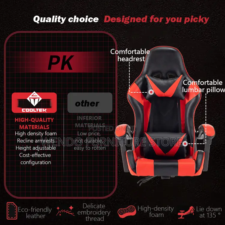 Office Chairs; Leather Recliner High Back Studio Gaming Chairs