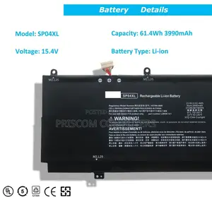 Laptop Battery for Hp Spectre X360 13-Ap Sp04xl Battery