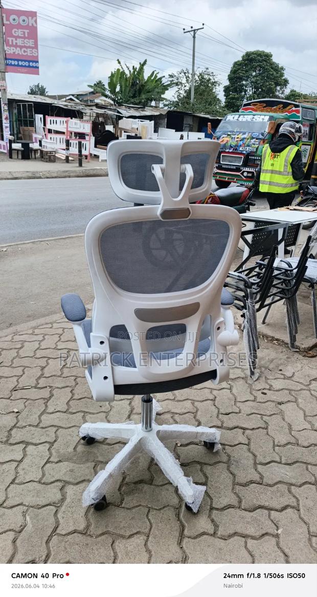 Executive Modern DBH Orthopedic Chair White-Gray - thumbnail 3