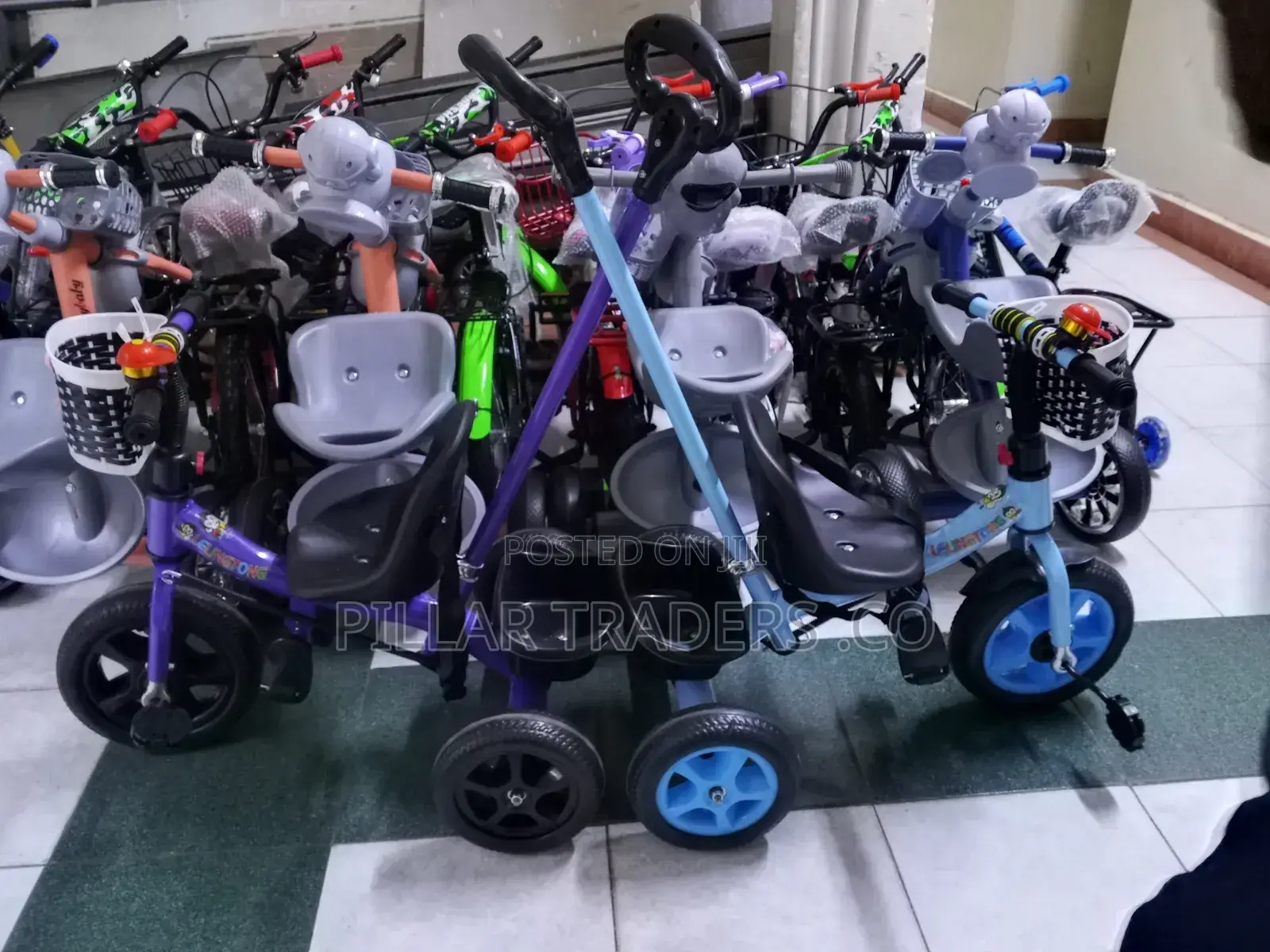 Kids 3-in-1 Tricycle With Parent Push Handle