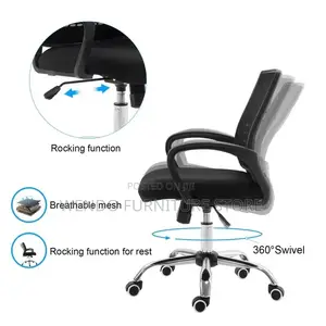 Office Chairs; Fabric Ergonomic Mid Back Mesh Chairs