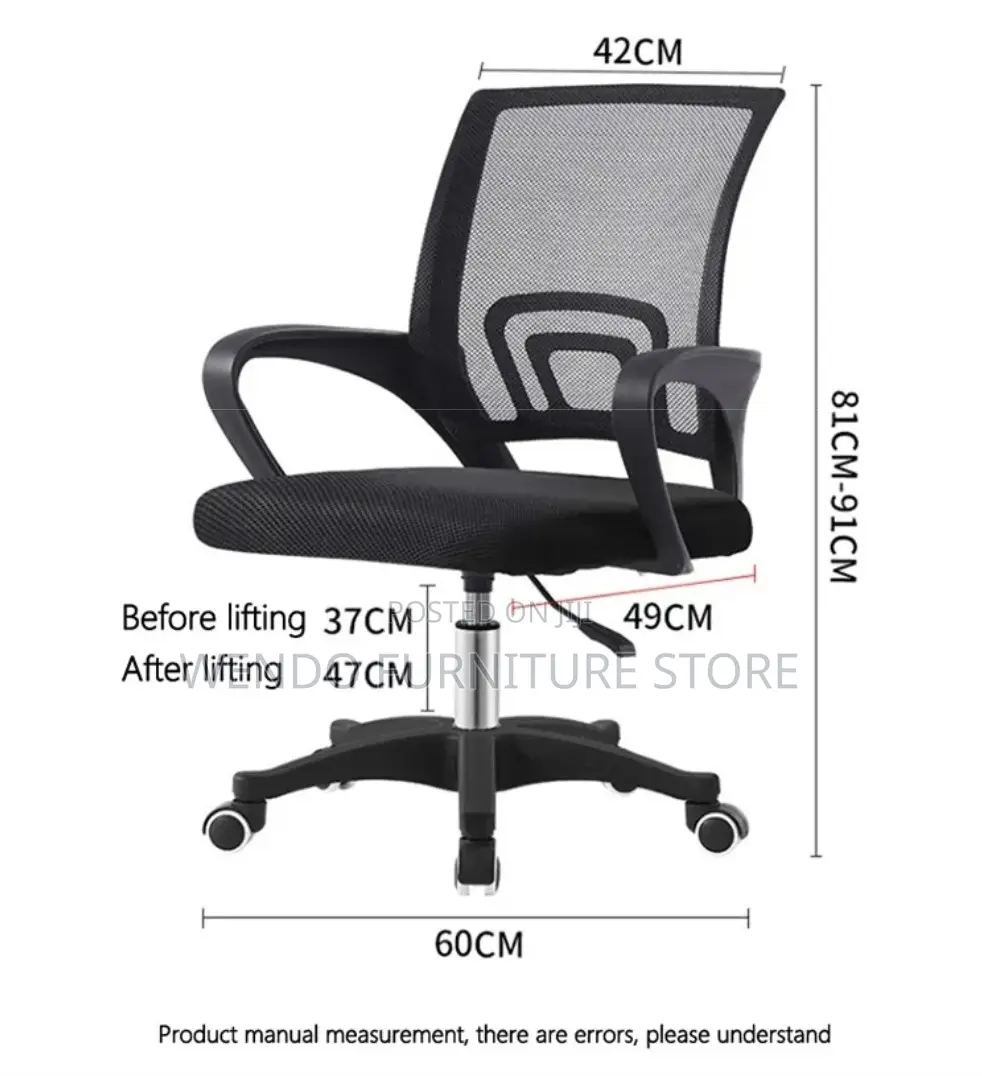 Office Chairs; Fabric Ergonomic Mid Back Mesh Chairs