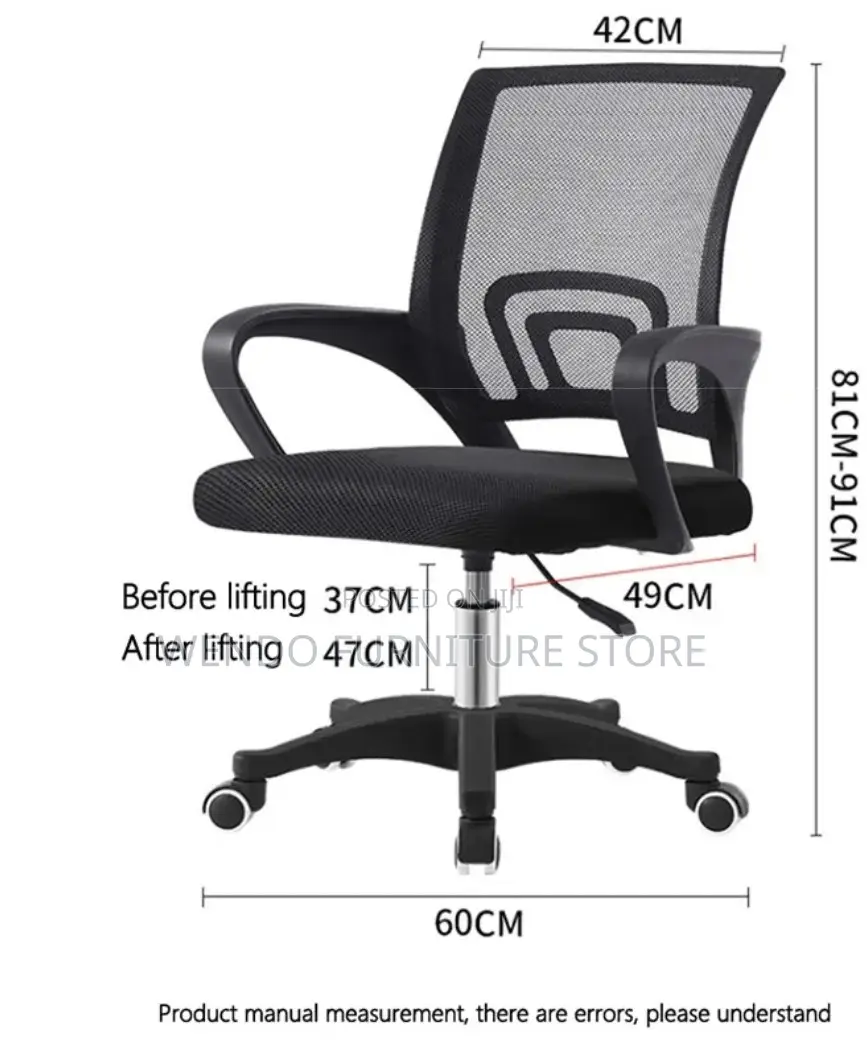 Office Chairs; Fabric Ergonomic Mid Back Mesh Chairs