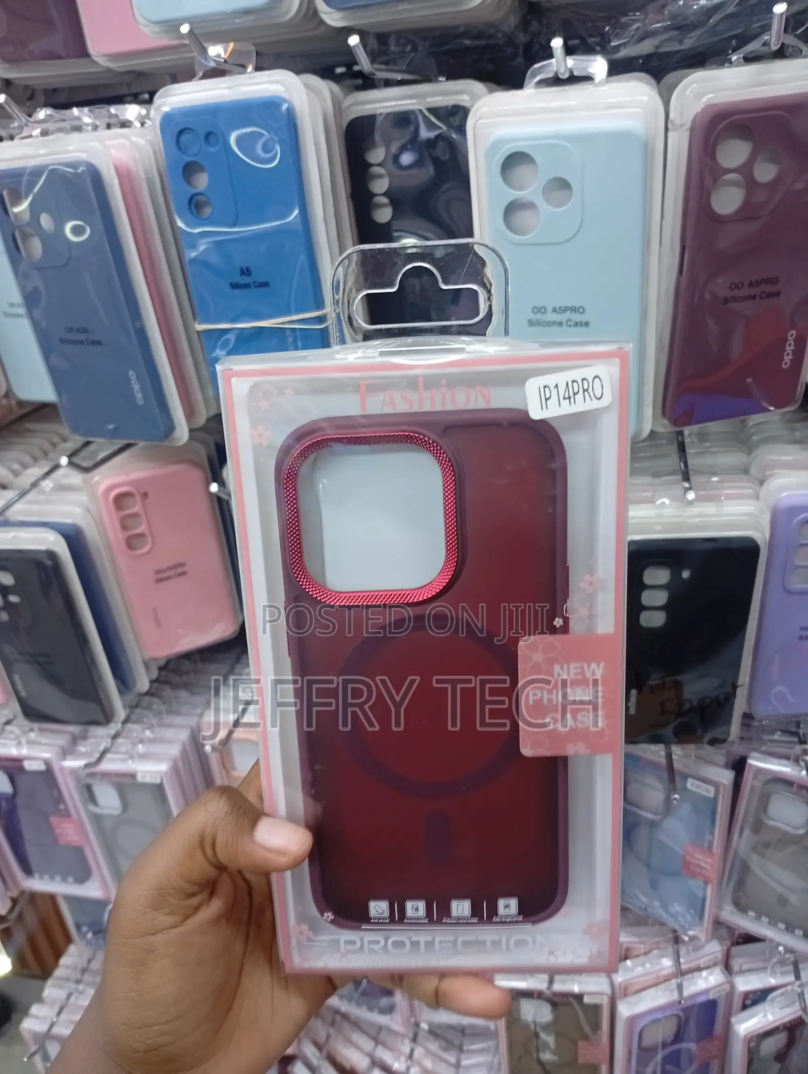 iPhone 14 Pro Maroon With a Contrasting Red Metallic Camera Frame Case
