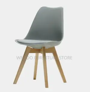 Dining Chairs; Leather Padded Upholstered Eames Chairs