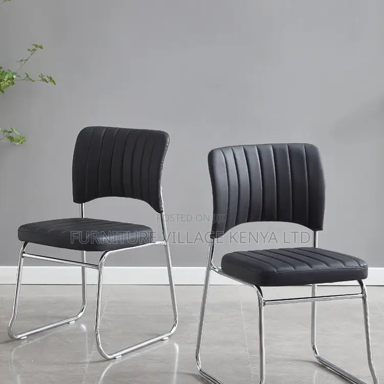 Black Leather Visitor Office Chair
